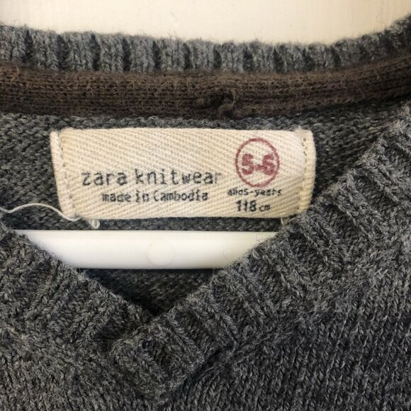 Zara Size 5-6 Grey Sweater - Picture 2 of 3